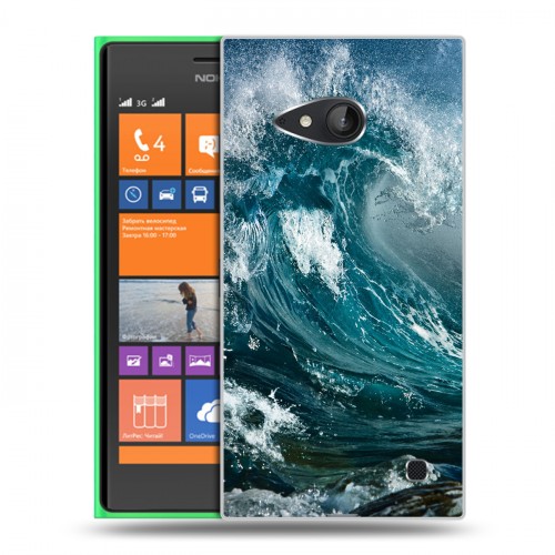 Дизайнерский пластиковый чехол для Nokia Lumia 730/735 Волны