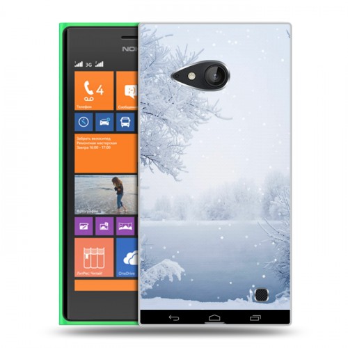 Дизайнерский пластиковый чехол для Nokia Lumia 730/735 Зима