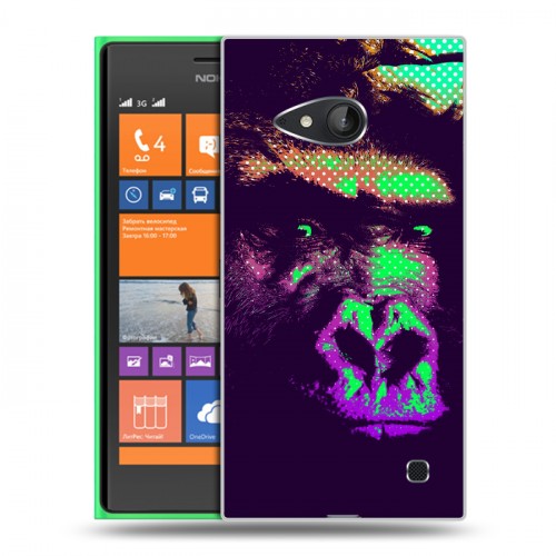 Дизайнерский пластиковый чехол для Nokia Lumia 730/735 Животный поп-арт
