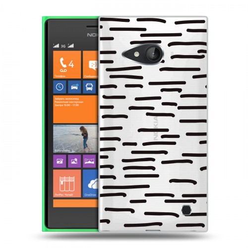 Полупрозрачный дизайнерский пластиковый чехол для Nokia Lumia 730/735 Абстракции 2
