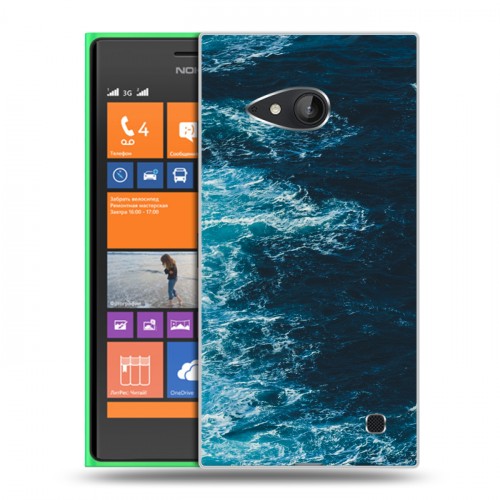 Дизайнерский пластиковый чехол для Nokia Lumia 730/735 волны