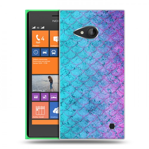 Дизайнерский пластиковый чехол для Nokia Lumia 730/735 Чешуя