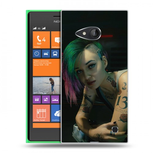 Дизайнерский пластиковый чехол для Nokia Lumia 730/735 Cyberpunk 2077