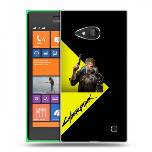 Дизайнерский пластиковый чехол для Nokia Lumia 730/735 Cyberpunk 2077