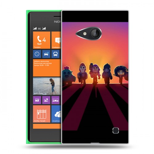 Дизайнерский пластиковый чехол для Nokia Lumia 730/735 Brawl Stars