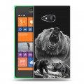 Дизайнерский пластиковый чехол для Nokia Lumia 730/735 Схватка медведей