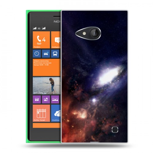 Дизайнерский пластиковый чехол для Nokia Lumia 730/735 Галактика