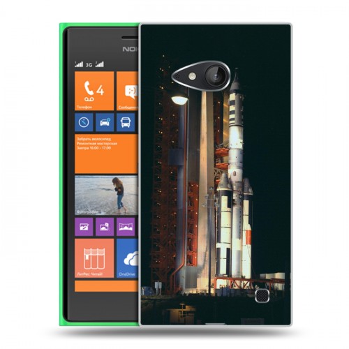Дизайнерский пластиковый чехол для Nokia Lumia 730/735 Космодром