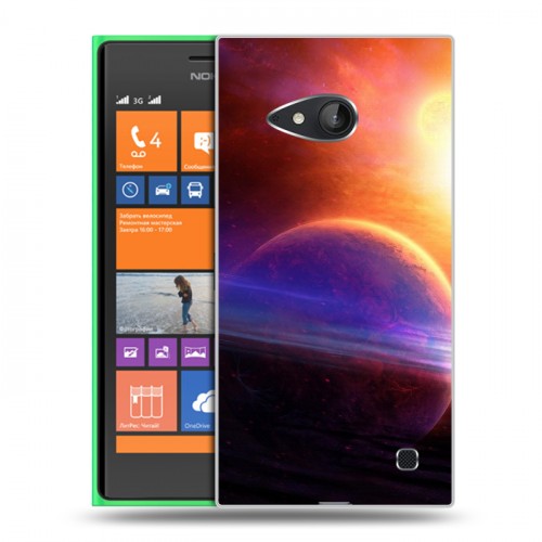 Дизайнерский пластиковый чехол для Nokia Lumia 730/735 Планеты
