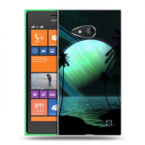Дизайнерский пластиковый чехол для Nokia Lumia 730/735 Сатурн