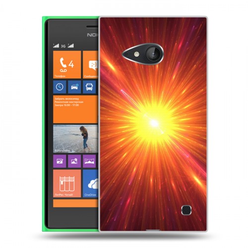 Дизайнерский пластиковый чехол для Nokia Lumia 730/735 Солнце