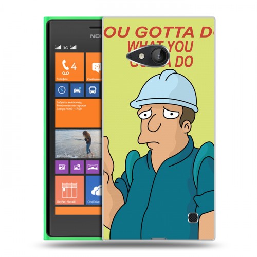 Дизайнерский пластиковый чехол для Nokia Lumia 730/735 Футурама