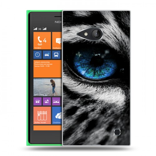Дизайнерский пластиковый чехол для Nokia Lumia 730/735 Леопард