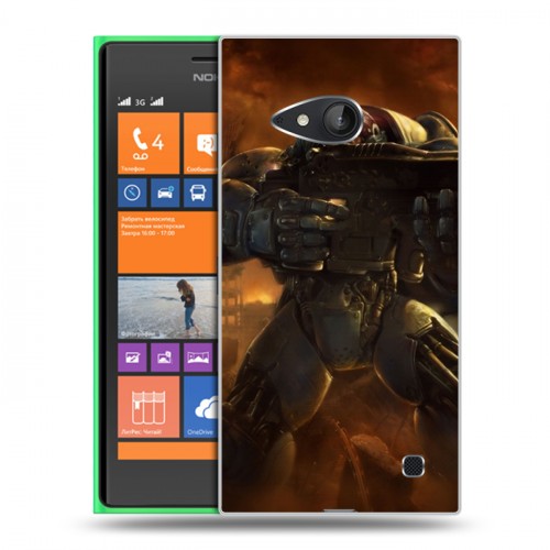 Дизайнерский пластиковый чехол для Nokia Lumia 730/735 Starcraft