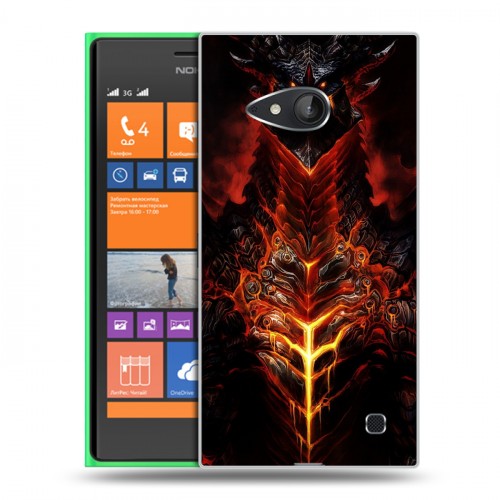 Дизайнерский пластиковый чехол для Nokia Lumia 730/735 World of warcraft