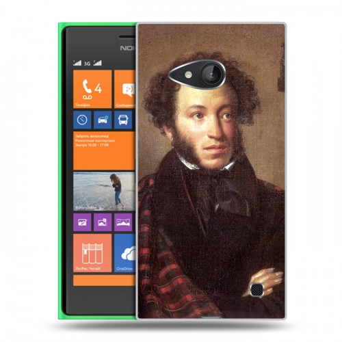 Дизайнерский пластиковый чехол для Nokia Lumia 730/735 Александр Пушкин