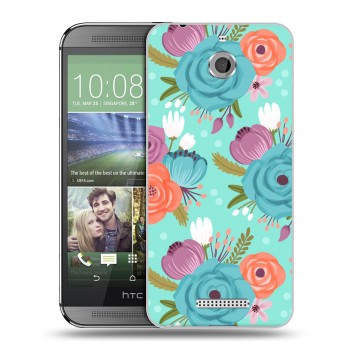 Дизайнерский силиконовый чехол для HTC Desire 510 Причудливые цветы (на заказ)