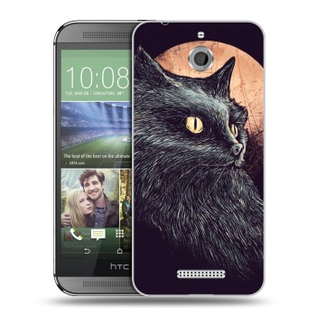 Дизайнерский силиконовый чехол для HTC Desire 510 Мистические кошки (на заказ)