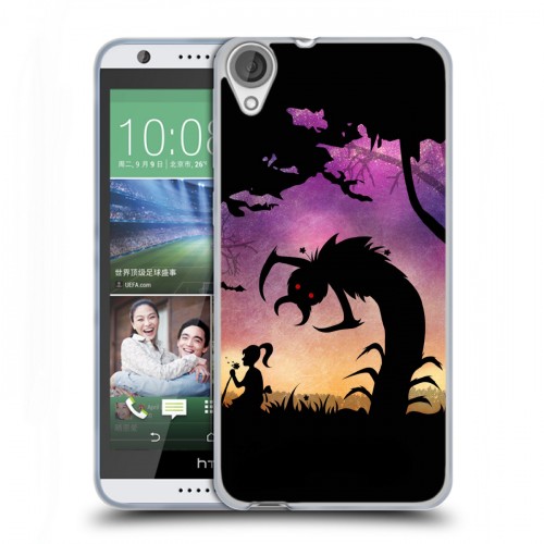 Дизайнерский силиконовый чехол для HTC Desire 820 Фантастические силуэты