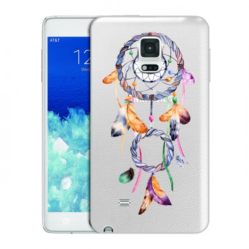 Полупрозрачный дизайнерский пластиковый чехол для Samsung Galaxy Note Edge Прозрачные обереги 3