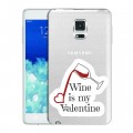 Полупрозрачный дизайнерский пластиковый чехол для Samsung Galaxy Note Edge День Святого Валентина