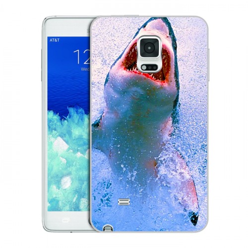 Дизайнерский пластиковый чехол для Samsung Galaxy Note Edge Акулы
