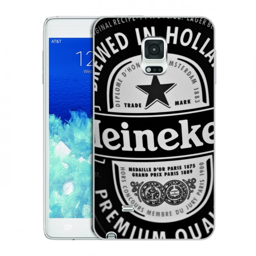 Дизайнерский пластиковый чехол для Samsung Galaxy Note Edge Heineken