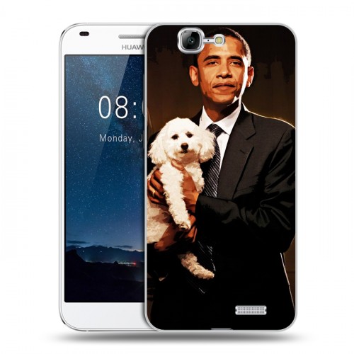 Дизайнерский пластиковый чехол для Huawei Ascend G7 Барак Обама