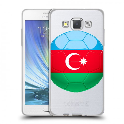 Полупрозрачный дизайнерский пластиковый чехол для Samsung Galaxy A5 Флаг Азербайджана