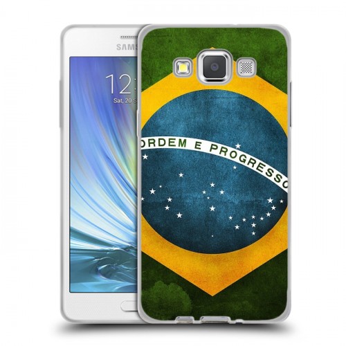 Дизайнерский пластиковый чехол для Samsung Galaxy A5 Флаг Бразилии