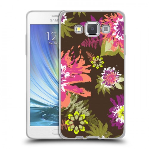 Дизайнерский пластиковый чехол для Samsung Galaxy A5 Цветочные паттерны