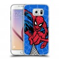 Дизайнерский пластиковый чехол для Samsung Galaxy S6 Человек-паук