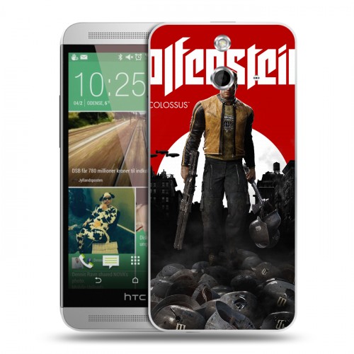 Дизайнерский пластиковый чехол для HTC One E8 Wolfenstein