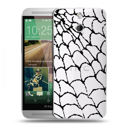 Полупрозрачный дизайнерский пластиковый чехол для HTC One E8 Абстракции 2