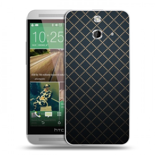 Дизайнерский пластиковый чехол для HTC One E8 Абстракции Сетка
