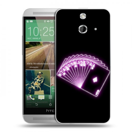 Дизайнерский пластиковый чехол для HTC One E8 Неоновые образы