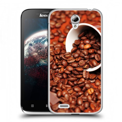 Дизайнерский пластиковый чехол для Lenovo A859 Ideaphone кофе текстуры