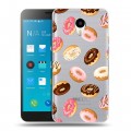 Полупрозрачный дизайнерский пластиковый чехол для Meizu M1 Note Прозрачные пончики