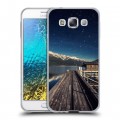 Дизайнерский пластиковый чехол для Samsung Galaxy E5 горы