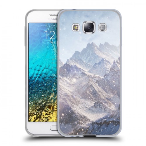 Дизайнерский пластиковый чехол для Samsung Galaxy E5 горы