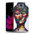 Дизайнерский пластиковый чехол для LG G Flex 2 Портреты мазками