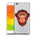 Полупрозрачный дизайнерский пластиковый чехол для Xiaomi Mi Note Прозрачные обезьяны