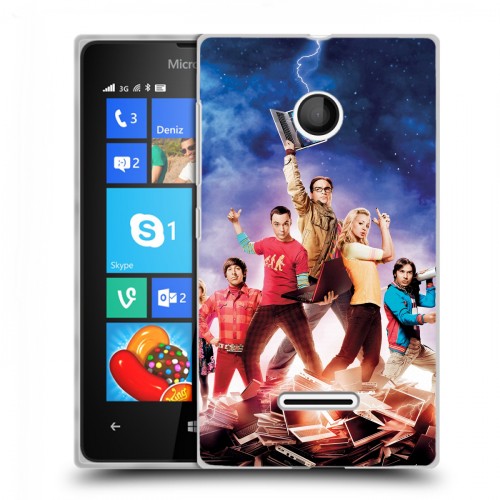 Дизайнерский пластиковый чехол для Microsoft Lumia 435 Теория большого взрыва