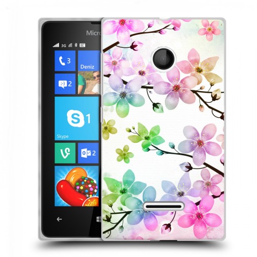 Дизайнерский пластиковый чехол для Microsoft Lumia 435 Органические цветы