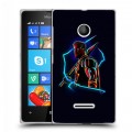Дизайнерский пластиковый чехол для Microsoft Lumia 435 Неоновые супергерои