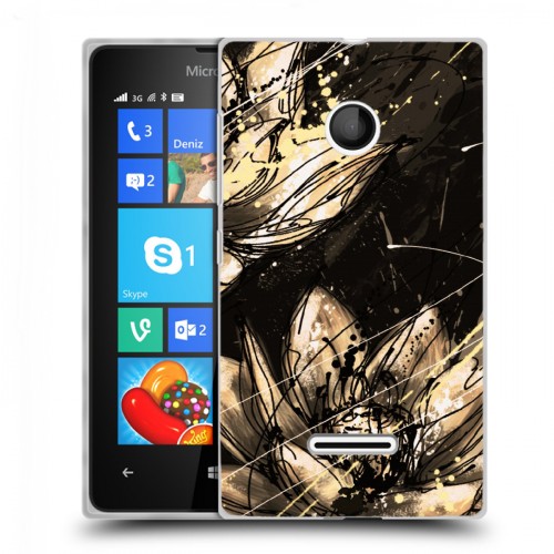Дизайнерский пластиковый чехол для Microsoft Lumia 435 Цветочные мазки