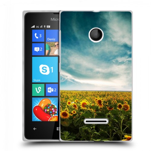 Дизайнерский пластиковый чехол для Microsoft Lumia 435 Подсолнухи