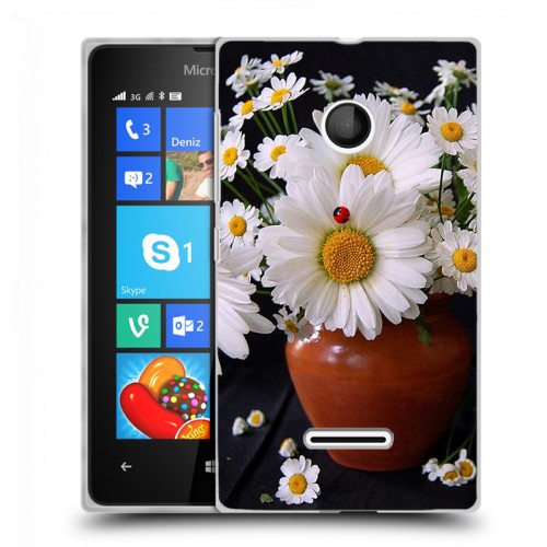 Дизайнерский пластиковый чехол для Microsoft Lumia 435 Ромашки