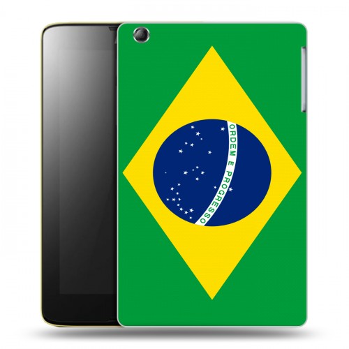 Дизайнерский силиконовый чехол для Lenovo IdeaTab A5500 Флаг Бразилии