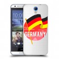 Полупрозрачный дизайнерский пластиковый чехол для HTC Desire 620 Флаг Германии
